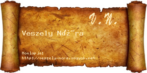 Veszely Nóra névjegykártya
