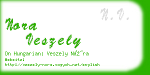 nora veszely business card